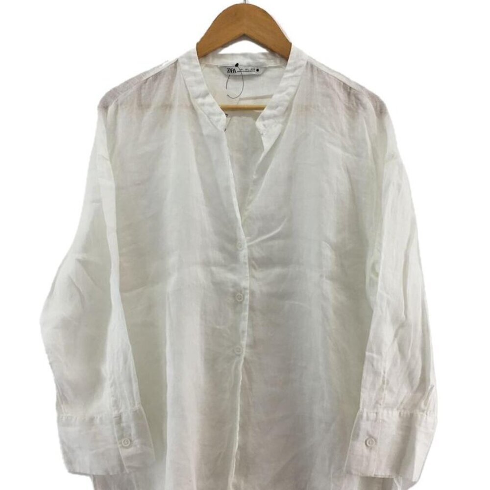 ZARA ASYMMETRIC LINEN SHIRT SIZE XS 4786 117 251